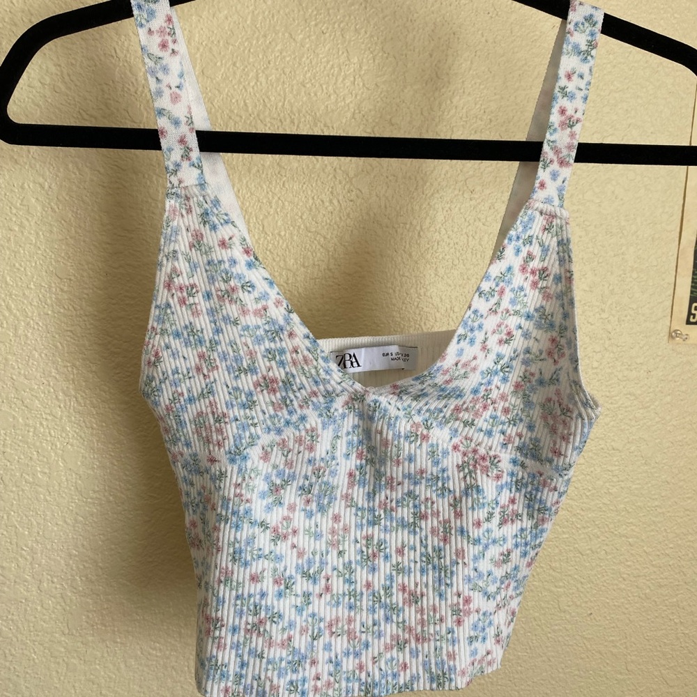 Zara floral Tank Top
